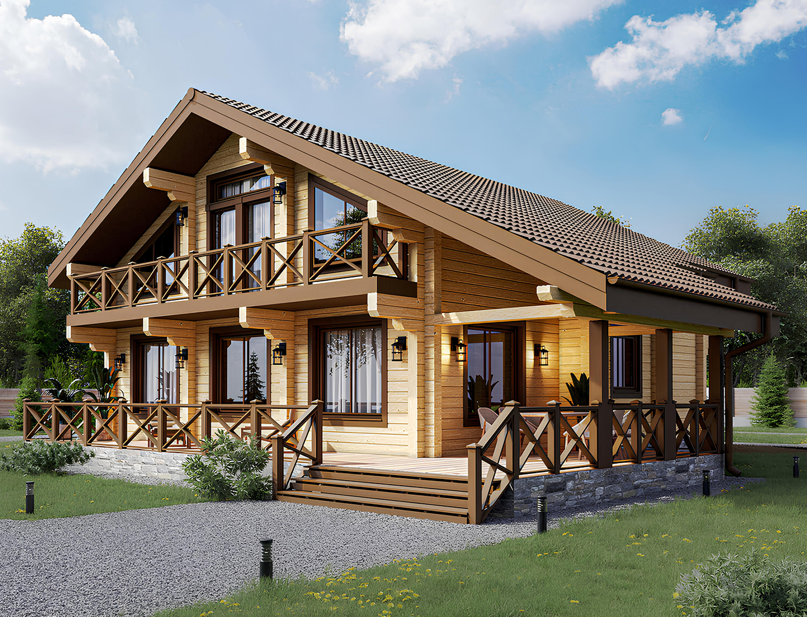 Дом из клееного бруса VZ-378 